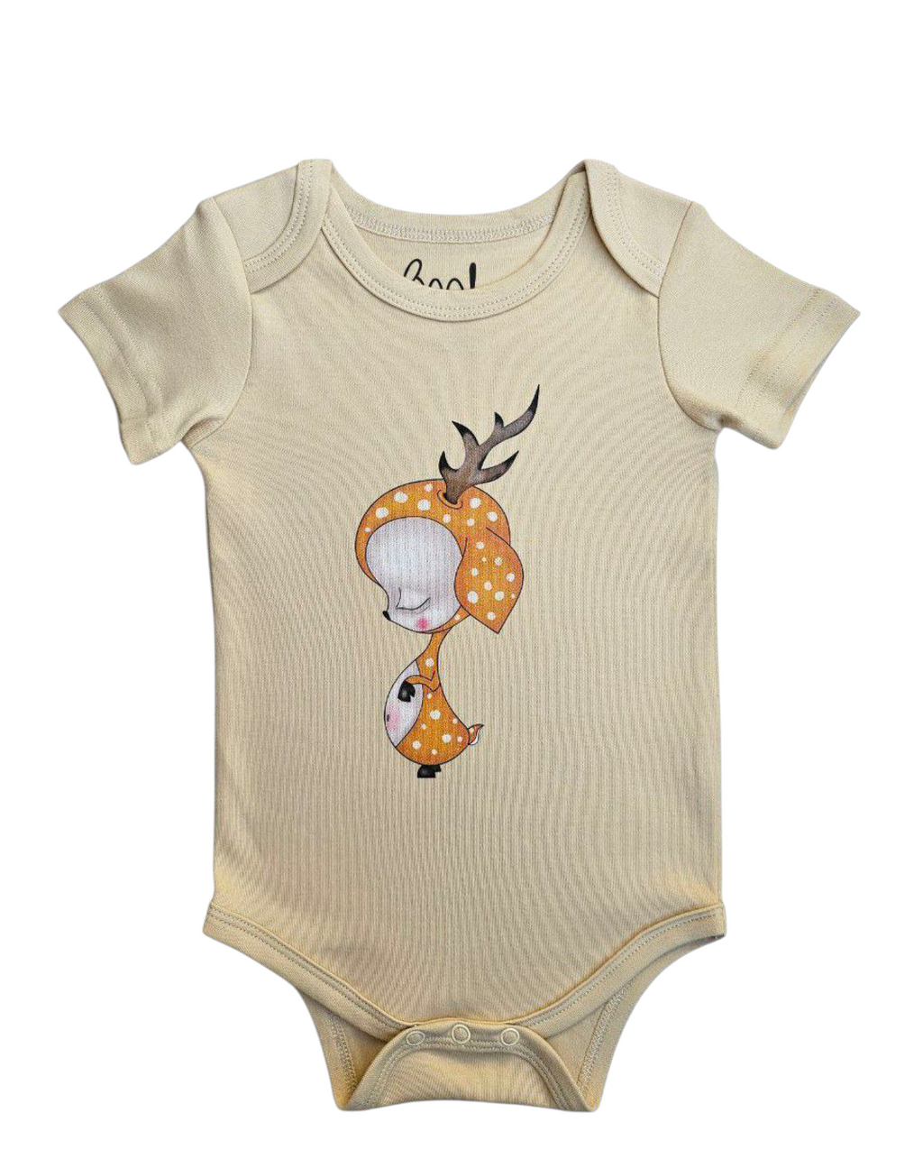 Body bebé de algodón orgánico con estampado de ciervo