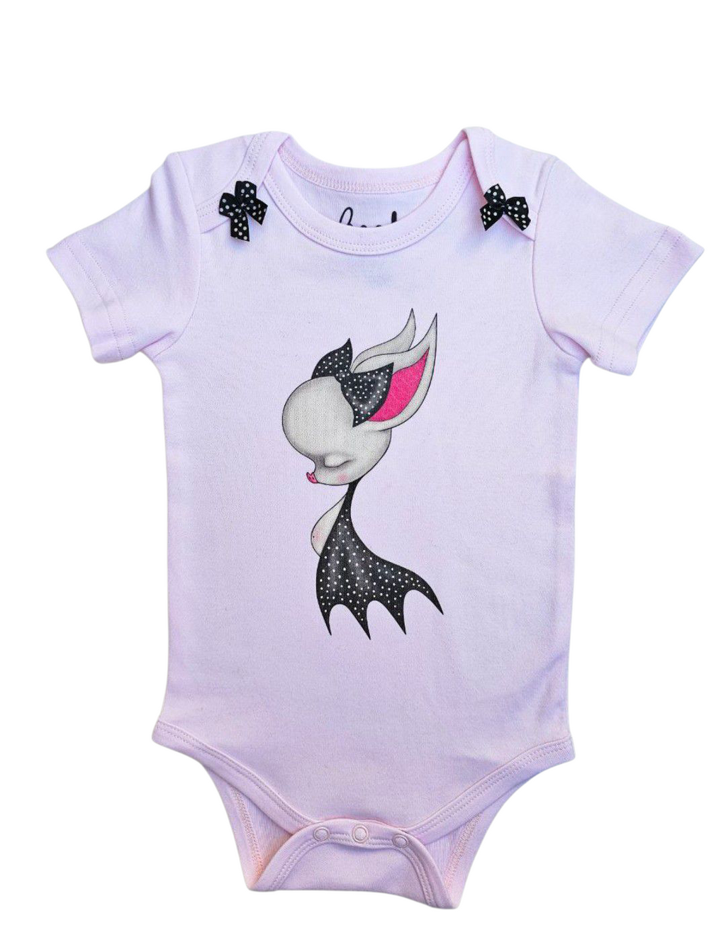 Body Bebé Murciélago Rosa con Lacitos