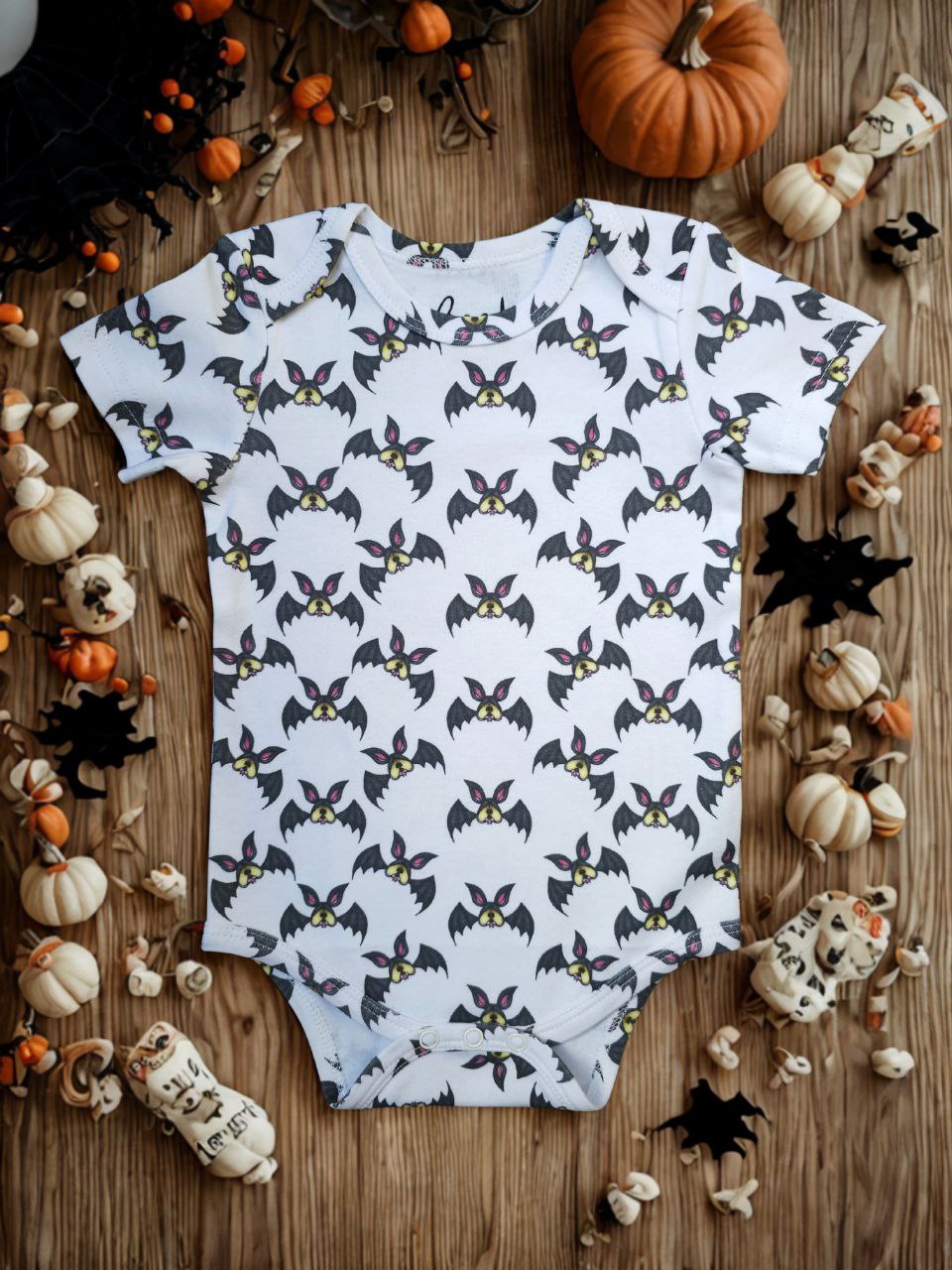 Body bebé murcielagos 100% algodón orgánico