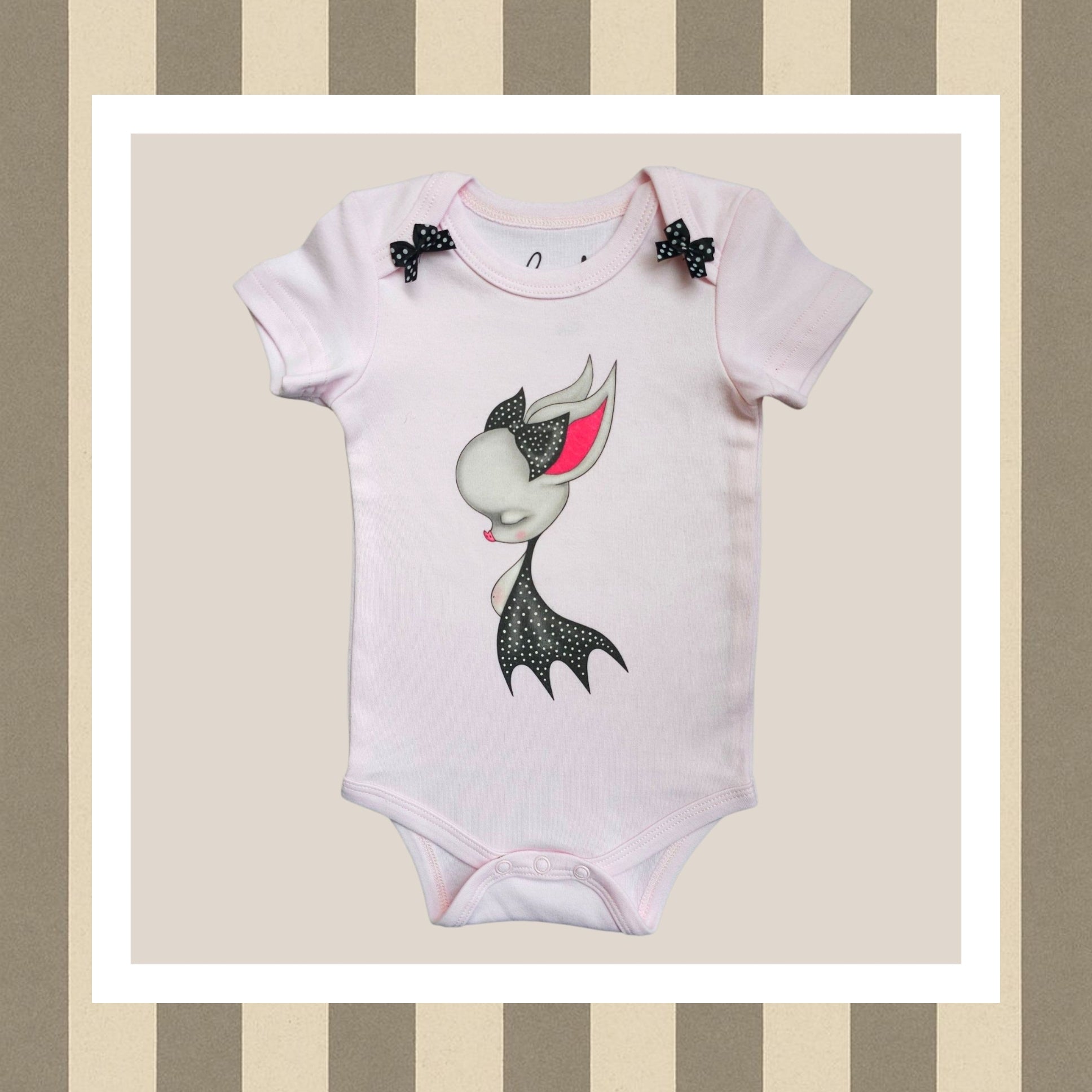 Body Bebé Murciélago con Lacitos 100% algodón